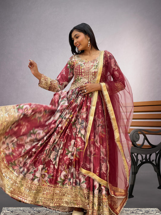 Readymade Anarkali Full Flair Salwar kameez Indian dress