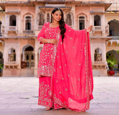 Pink Ready To Wear Palazzo Suit Salwar kameez