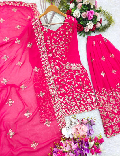 Pink Ready To Wear Palazzo Suit Salwar kameez