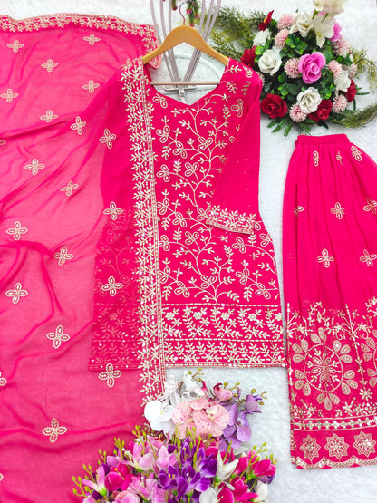 Pink Ready To Wear Palazzo Suit Salwar kameez