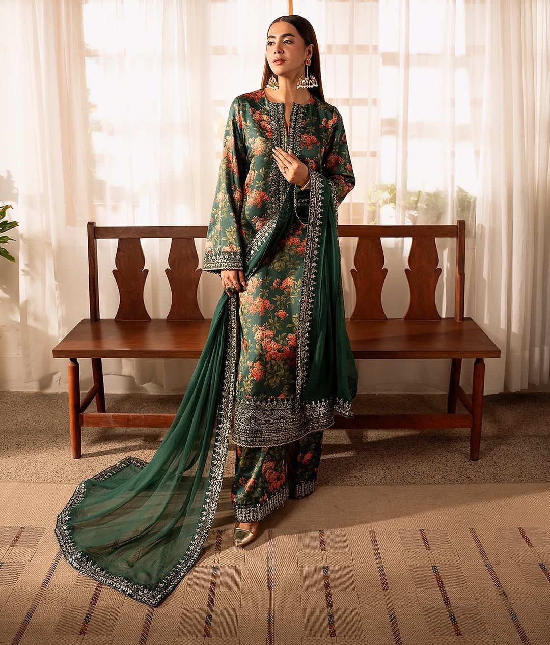 Green Salwar Kameez Readymade Pakistani Stitched New Indian Ready To Wear Wedding Suit