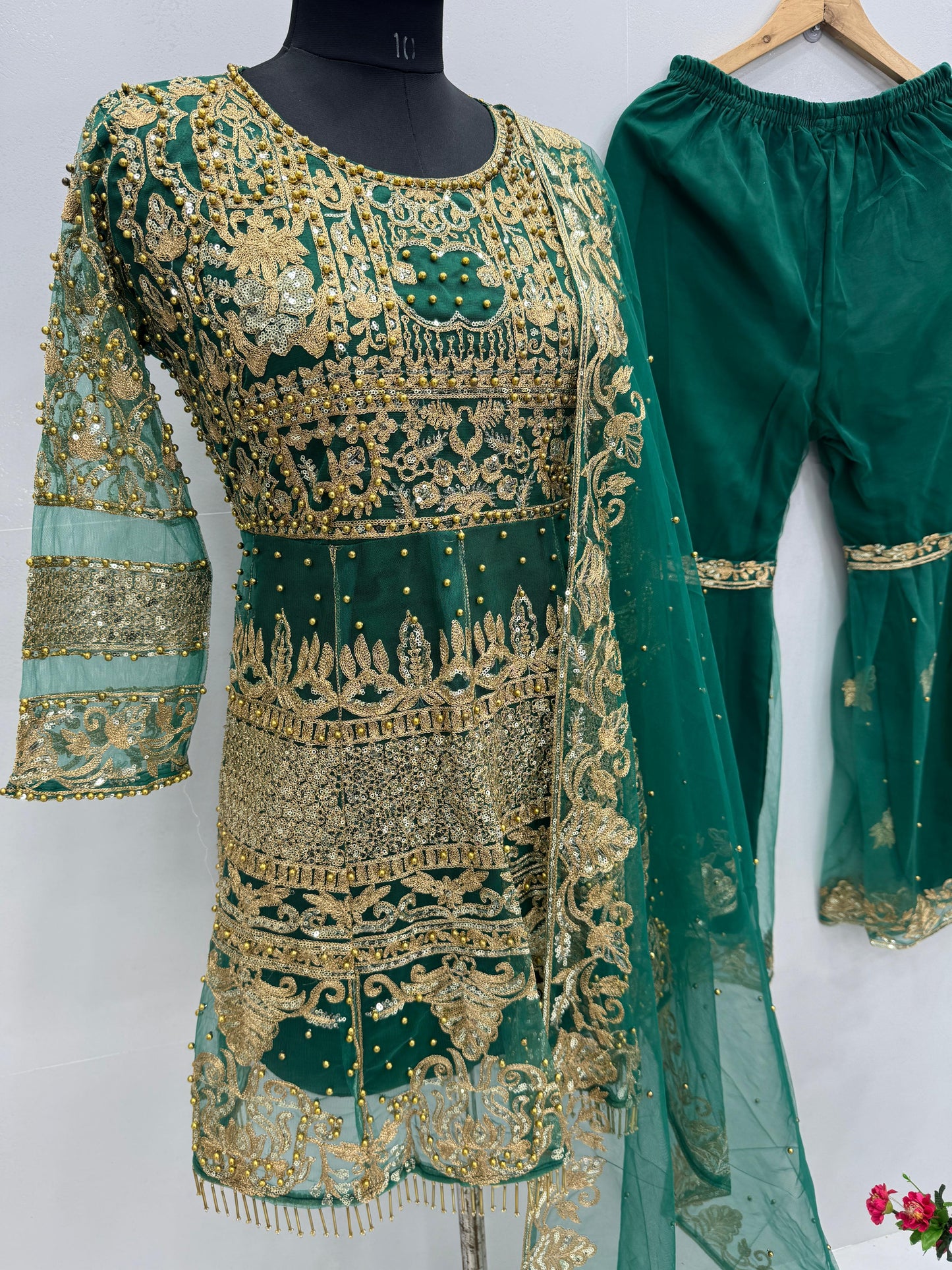 Green Salwar Kameez Readymade Pakistani Stitched New Indian Ready To Wear Wedding Suit