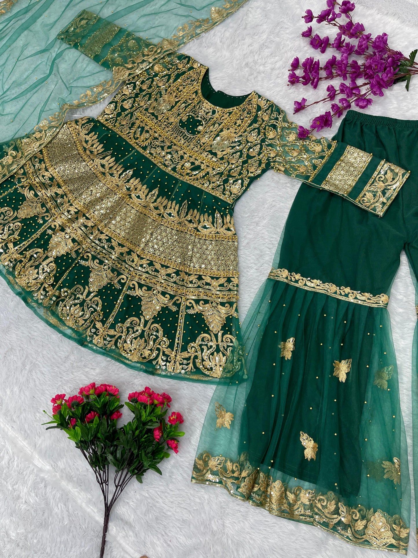 Green Salwar Kameez Readymade Pakistani Stitched New Indian Ready To Wear Wedding Suit