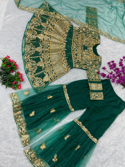 Green Salwar Kameez Readymade Pakistani Stitched New Indian Ready To Wear Wedding Suit