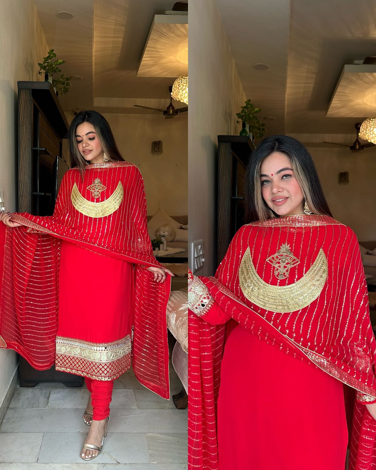 Red Salwar Kameez Readymade Stitched New Indian Ready To Wear Wedding Salwar Suit dress for women