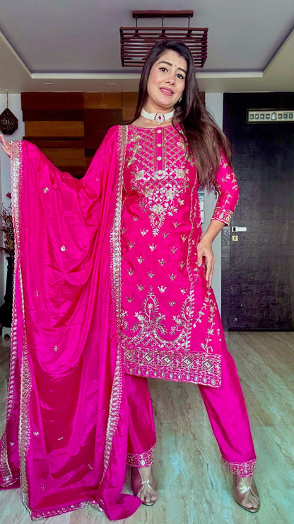 Pink Salwar Kameez Dress New Indian Ready To Wear Wedding Suit Readymade New Salwar suit