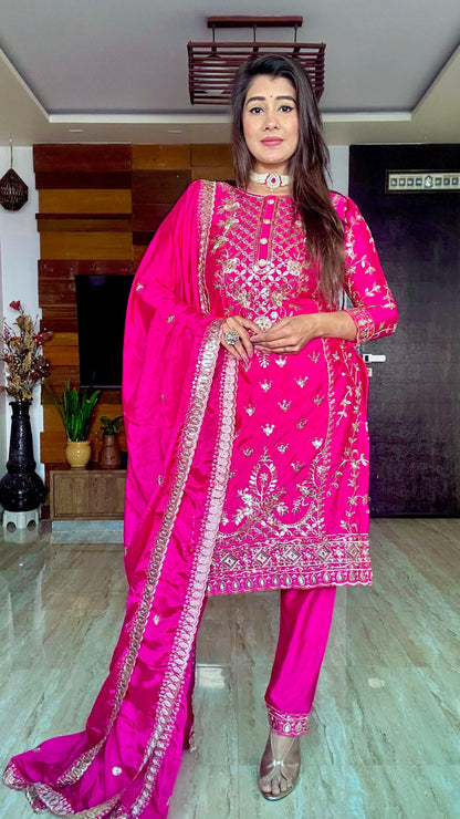 Pink Salwar Kameez Dress New Indian Ready To Wear Wedding Suit Readymade New Salwar suit