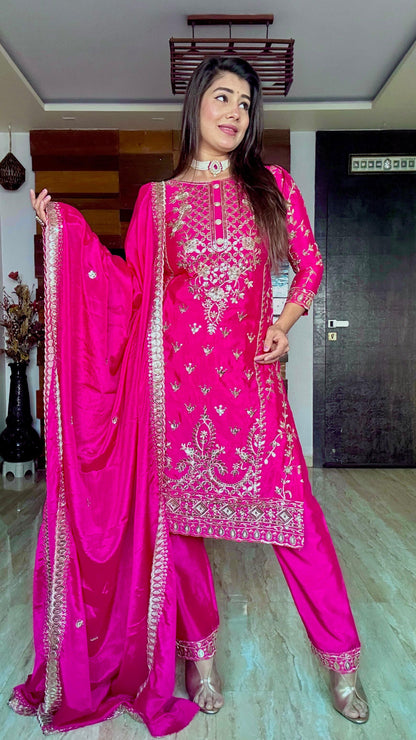 Pink Salwar Kameez Dress New Indian Ready To Wear Wedding Suit Readymade New Salwar suit