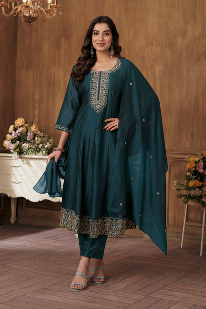 Readymade Full Flair Salwar Kameez New Indian Ready To Wear Anarkali Wedding Suit