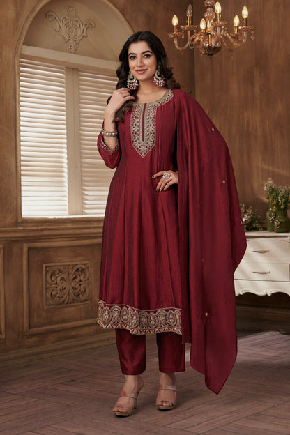 Readymade Full Flair Salwar Kameez New Indian Ready To Wear Anarkali Wedding Suit