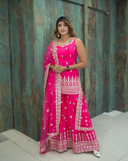 Pink Sharara Suit Set Ready to wear indian wedding dress