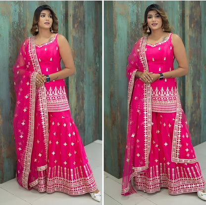 Pink Sharara Suit Set Ready to wear indian wedding dress